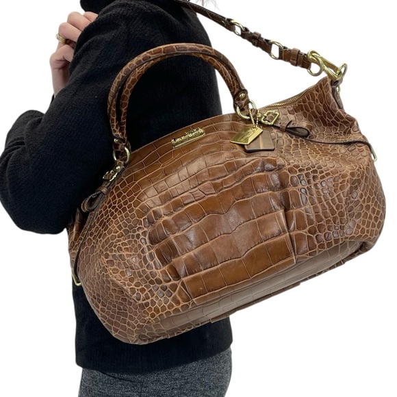 Coach Exotic Madison Satchel Purse Brown - Picture 2 of 16